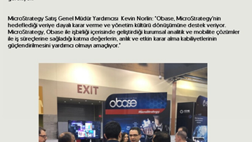 Obase, MicroStrategy World 2019 Konferansında.