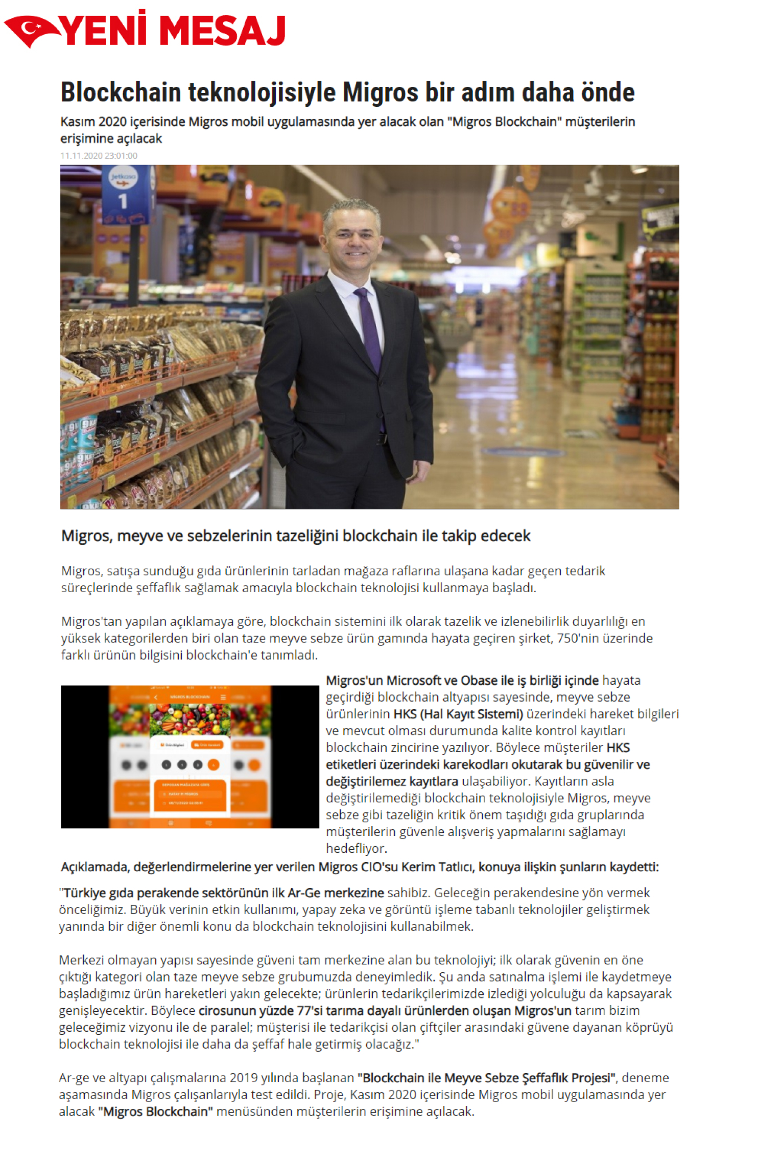 Blockchain Teknolojisiyle Migros Bir Adım Daha Önde!